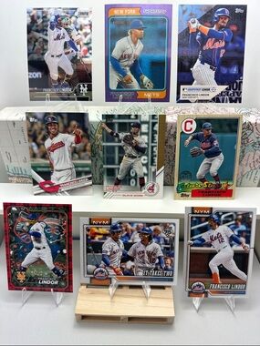 Francisco Lindor lot of 9 (Mets, Cleveland)